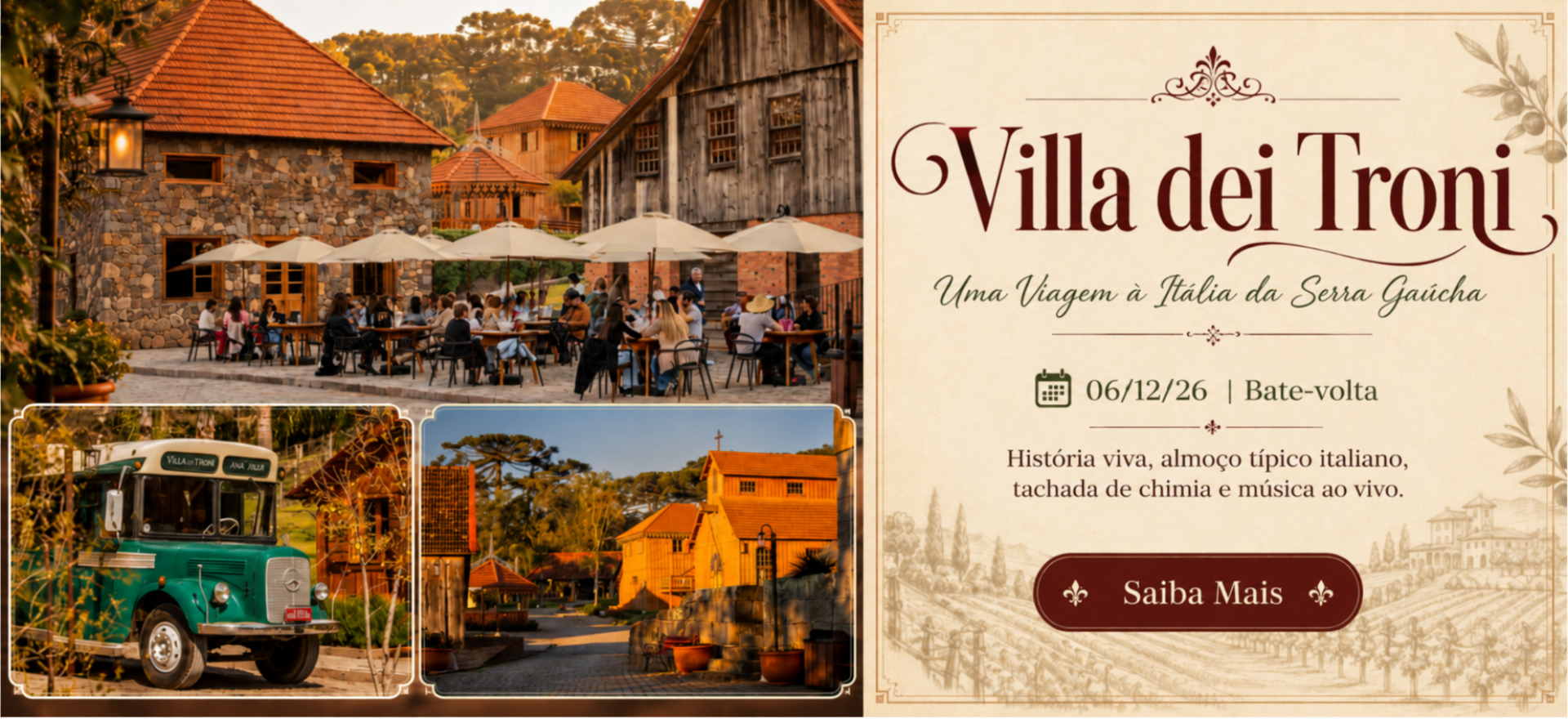 Villa dei Troni – Uma Viagem à Itália da Serra Gaúcha